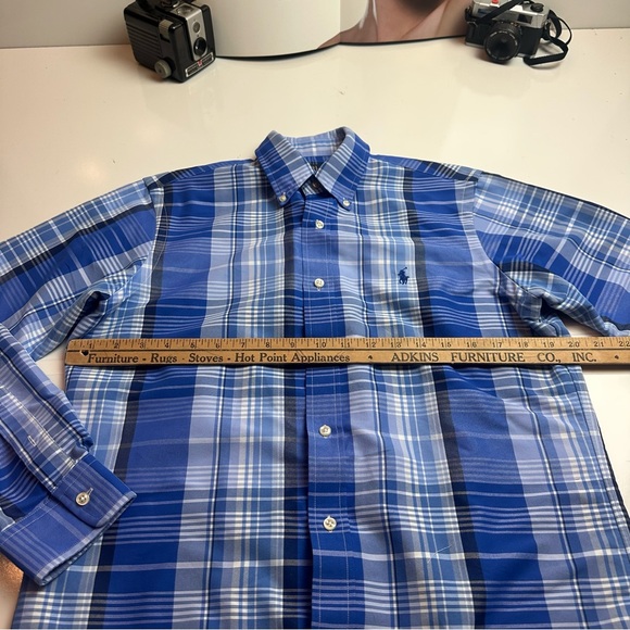 Polo Ralph Lauren Men's Blue Checkered Shirt - Picture 8 of 9
